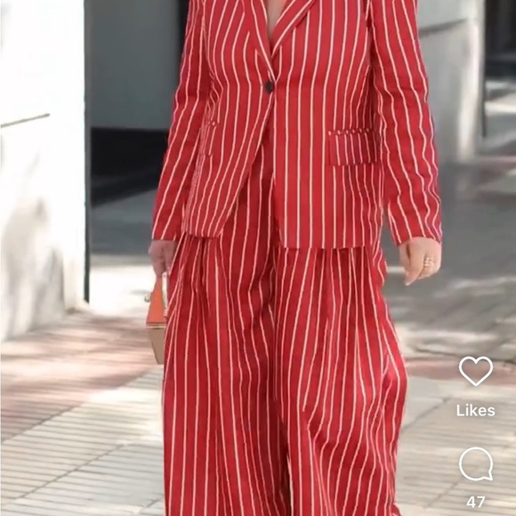 STYLEWE Red Striped Blazer - Picture 1 of 3
